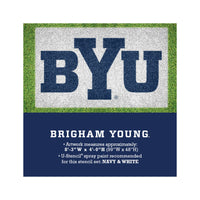 U-Stencil Blue BYU Brigham Young Lawn Stencil