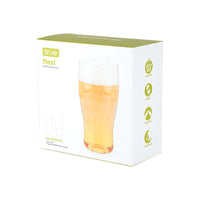 TRUE Flexi 20 oz Clear Plastic Beer Glass (Pack of 4).