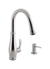 Kohler Cruette Brushed Nickel Contemporary 1-Handle Pulldown Kitchen Faucet 16-3/4 H in.