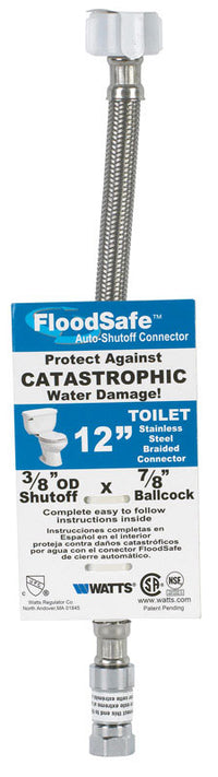 BK Products Sure Dry 3/8 in.   Compression  T X 7/8 in.   D Ballcock 12 in.   PVC Toilet Supply Line