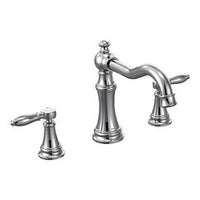 Chrome two-handle high arc roman tub faucet