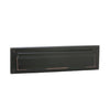 Mail Slot With Magazine Open Back Plate, Aged Bronze, 2 x 11-In.