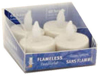 Flameless Tea Light Candles With Batteries, White, 4-Pk. (Pack of 6)