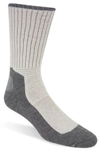 Work Socks, Anti-Microbial, Gray, Men's Medium, 2-Pk.