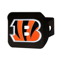 NFL - Cincinnati Bengals  Black Metal Hitch Cover - 3D Color Emblem