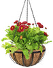 G & B Hpf14-B 14 Black Cobraco English Flat Metal Style Hanging Basket