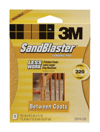 3M  SandBlaster  4-1/2 in. W x 5-1/2 in. L x 5-1/2 in. L Fine  Sanding Pad  Aluminum Oxide  320 Grit