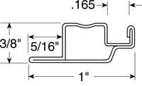 Prime-Line Gray Aluminum 1-1/4 in. W x 94 in. L Screen Frame 1 pk (Pack of 15)