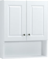 Continental Cabinets  28 in. H x 23 in. W x 6-1/2 in. D Square  Semi-Gloss White  Bath Storage Cabinet