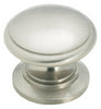 Amerock  Brass Classics  Round  Cabinet Knob  1-1/4 in. Dia. 1 in. Satin Nickel  1 pk