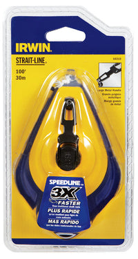 Irwin  Strait-Line  2 oz. Blue  Fast Retrieve  Chalk Line Reel  100 ft.