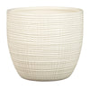 Scheurich  6.75 in. H x 6.5 in. D x 7.5 in. Dia. Ceramic  Vase  Flower Pot  Vanilla Cream (Pack of 6)