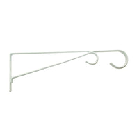 Plant Bracket, Hanging, White Powder-Coated Steel, 15-In.