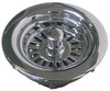 LDR 3-1/2 in. D Chrome Plastic Sink Strainer Black/Silver