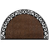 GrassWorx Wrought Iron 36 in. L X 24 in. W Brown Halfmoon Polyethylene/Rubber Door Mat