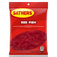 Sathers Fruity Red Fish Gummi Candy 3-1/2 oz. (Pack of 12)