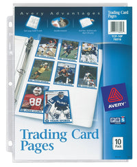 Avery 76016 Acid Free Trading Card Pages 10 Count                                                                                                     