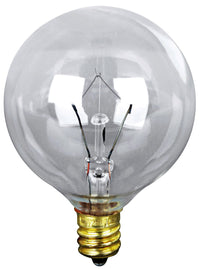 Feit Electric BP40G161/2 40 Watt Clear Long Life Vanity Globe Light Bulb 2 Count