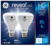 GE Lighting Reveal BR30 E26 (Medium) LED Floodlight Bulb Soft White 65 Watt Equivalence 2 pk