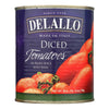 Delallo Imported Italian Diced Tomatoes  - Case of 12 - 28 OZ