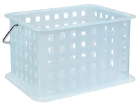 Interdesign Basket Chrome, Water (Light Blue) 9" L X 7" W X 5" H