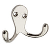 National Hardware N199-232 2.88" X 1.73" Nickel Double Clothes Hooks 2 Count