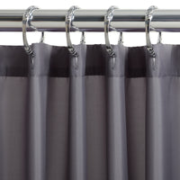 Zenna Home 72 in. H X 70 in. W Gray Solid Shower Curtain Liner Fabric