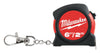 Milwaukee  6 ft. L x 1.2 in. W Pocket  Keychain Tape Measure  Red  1 pk