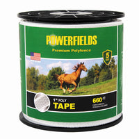 1" WIDE WHITE ELECTRIC FENCE POLY TAPE