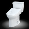 TOTO® Drake® WASHLET®+ Two-Piece Elongated 1.6 GPF TORNADO FLUSH® Toilet with C5 Bidet Seat, Cotton White - MW7763084CSG#01