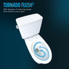 TOTO® Drake® Transitional WASHLET®+ Two-Piece Elongated 1.28 GPF TORNADO FLUSH® Toilet with C2 Bidet Seat, Cotton White - MW7863074CEG#01