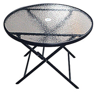 Marbella Folding Steel Table, 35-In. Round