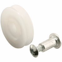 Prime-Line White Plastic Screen Door Roller Assembly 2 pk