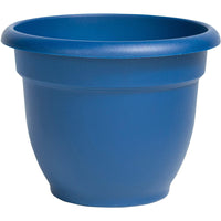 Bloem Ariana 13.7 in.   H X 17.6 in.   W Plastic Flower Pot Blue