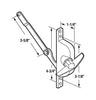 Prime-Line Silver Cast Metal Center Jalousie Operator w/Crank For Daryl Windows (Pack of 6)