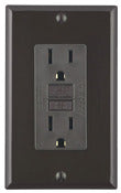 Leviton 100-GFTR1-000 15 Amp Brown SmartlockPro Self-Test GFCI