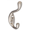 National Hardware 0.84 in. L Satin Nickel Die Cast Coat/Hat Hook 1 pk