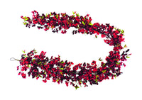 Greenfields Green/Red Mini Leaf Garland 6 ft. L (Pack of 6)