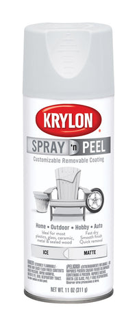 Krylon Spray 'n Peel Matte Ice Spray Paint 12 oz. (Pack of 6)