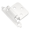 Hickory Hardware P144-W 2.630" X 1.936" White Surface Self-Closing Flush Hinges 2 Count