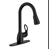 MATTE BLACK ONE-HANDLE HIGH ARC PULLDOWN KITCHEN FAUCET