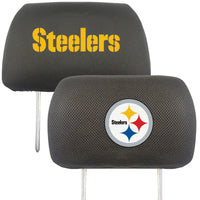 NFL - Pittsburgh Steelers  Embroidered Head Rest Cover Set - 2 Pieces