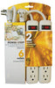 Prime 3 ft. L 6 outlets Power Strip White