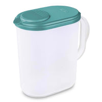 Sterilite 1 gal Clear/Blue Pitcher Plastic