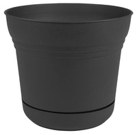 Bloem Llc Sp0500 5 Black Saturn Planter With Saucer