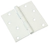 National Hardware N830-222 4" White Prime Coat Square Corner Door Hinge