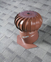 Air Vent  18 in. H x 19.4 in. W x 19.5 in. L x 12 in. Dia. Brown  Galvanized  Turbine and Base