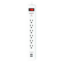 Monster Just Power It Up 3 ft. L 6 outlets Surge Protector White 1080 J