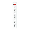 Monster Just Power It Up 3 ft. L 6 outlets Surge Protector White 1080 J