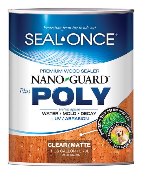 Seal-once Nano+Poly Premium Wood Sealer in Black, Size: 1 Gal